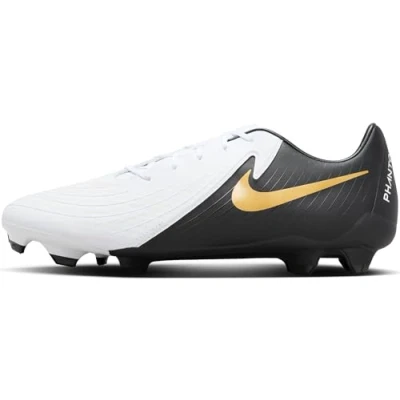 Image of NIKE Men&#039;s Phantom Gx Ii Academy Fg/Mg Football Shoe, White Black Mtlc Gold Coin, 8 UK