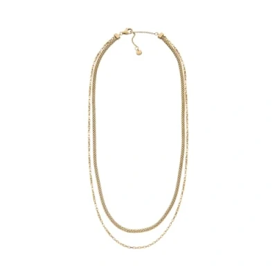 Image of Skagen Merete Necklace goldtone, Women&#039;s, Size: One Size, Gold tone