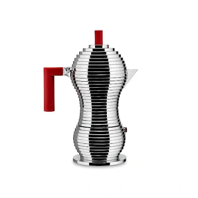 Image of Alessi Percolator Pulcina MDL02/6 R Red 6 cups by Michele De Lucchi