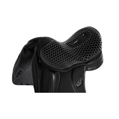 Image of Acavallo Ortho Coccyx Seat Saver Dressag Cushion with Cut Out Gel Black 20 mm