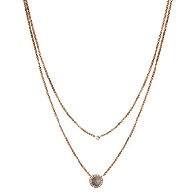 Image of Fossil Classics Necklace roségoldcoloured, Women&#039;s, Size: One Size, Roségold coloured
