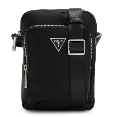 Image of Guess Certosa Nylon ECO Unisex Across body bag, Size: One Size, Black