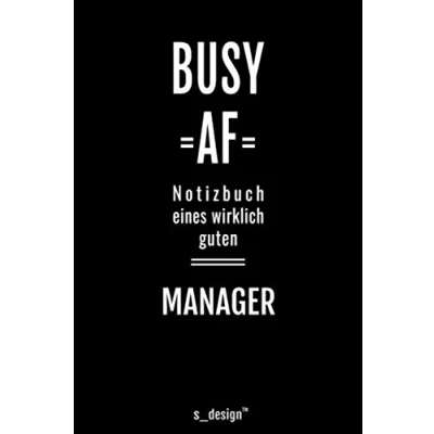 Image of Notizbuch für Manager: Originelle Geschenk Idee [120 Seiten kariertes blanko Papier]