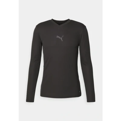 Image of Puma Teamgoal Baselayer TEE Undershirt, Men&#039;s, Size: Small, Black/flat dark gray