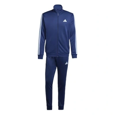 Image of adidas Sportswear Basic Stripes SET Tracksuit, Men&#039;s, Size: Small, Medium grey heather/solid
