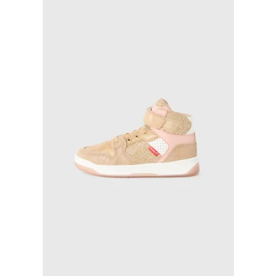Image of Kickers Unisex Child Kickado Basketball, Beige Pink Glitter, 26 EU