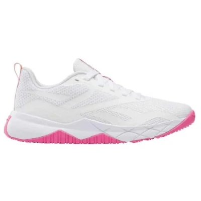 Image of Reebok NFX Trainer Training shoe, Women&#039;s, Size: 8.5, Footwear white/true pink Textile/synthetics