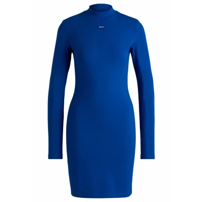 Image of HUGO Shift dress, Women&#039;s, Size: XL, Open blue thirtythree