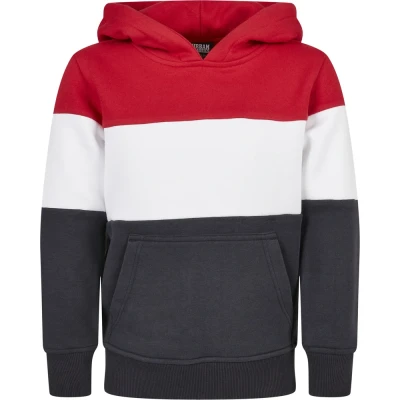 Image of Urban Classics Hoodie for kids, Size: 5 6y, Fire red/white/navy