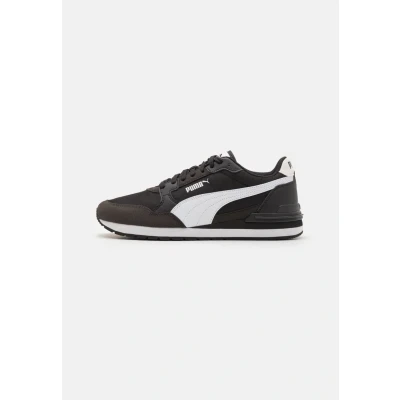 Image of Puma ST Runner V4 Unisex Trainers, Size: 9.5, Black/white Imitation leather/ textile