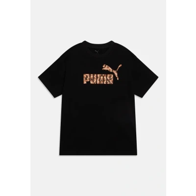 Image of Puma Animal LOGO Infill TEE Print Tshirt for kids, Size: 16y (15 16y), Black