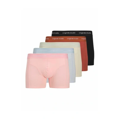 Image of JACK &amp; JONES Men&#039;s Jacvesterbro Solid Trunks 5 Pack (Pack of 5), Arabian Spice, M