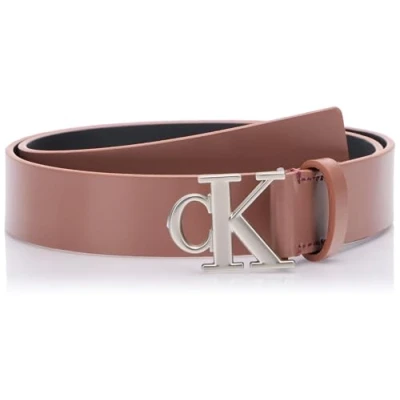 Image of Calvin Klein Jeans MONO Plaque BELT Belt, Women&#039;s, Size: 30, Cognac