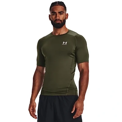 Image of Under Armour Undershirt, Men&#039;s, Size: Small, Marine green/white