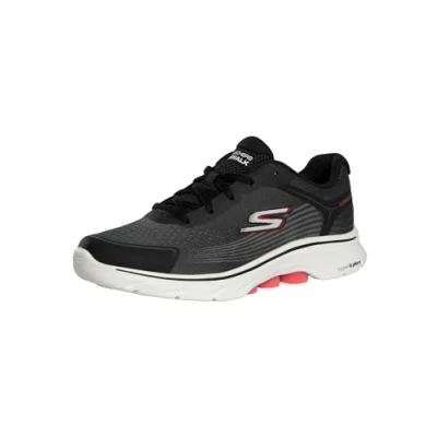 Image of Skechers GO WALK 7 Trainers, Men&#039;s, Size: 7, Black/red shoes