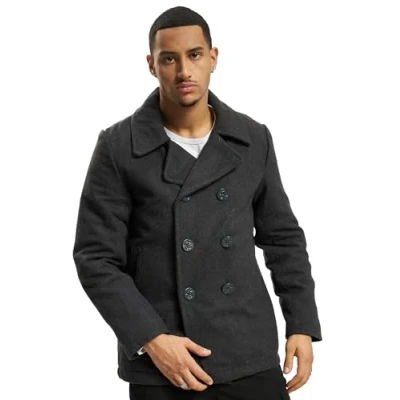 Image of Brandit PEA COAT Light jacket, Men&#039;s, Size: 7XL, Black