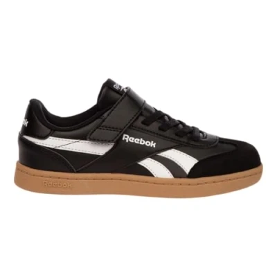 Image of Reebok Unisex Children&#039;s Smash Edge Elastic &amp; Top Strap Trainers, Black Ftwrwhite Rgum1, 10 UK