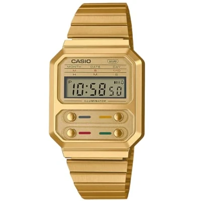 Image of Casio F100 Revival Unisex Digital watch goldcoloured, Size: One Size, Gold coloured