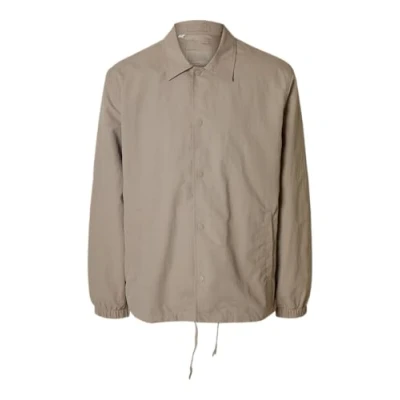 Image of SELECTED FEMME Men&#039;s Slharchive Coach JKT Noos, greige, S