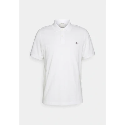 Image of GANT Mens Piqué Polo Shirt, White, XXL