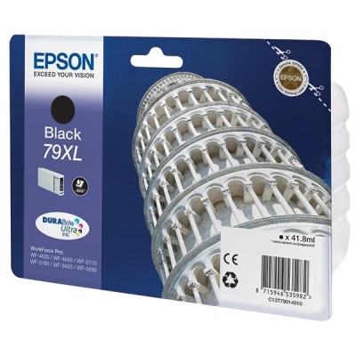 Image of INK EPSON C13T79014010 Black Tower of Pisa (Size XL) x WF 5110DW 5190DW 5620DWF 5690DWF 4630DWF 4640DTWF