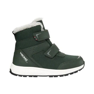 Image of Viking Equip WARM WP Unisex Winter boots for kids, Size: 9K, Pine/black Imitation leather/ textile