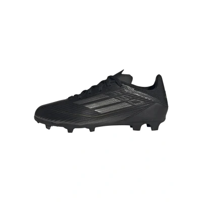 Image of adidas Performance F50 League FG/MG J Moulded stud football boots, Size: 1, Core black iron met gold Textile/synthetics