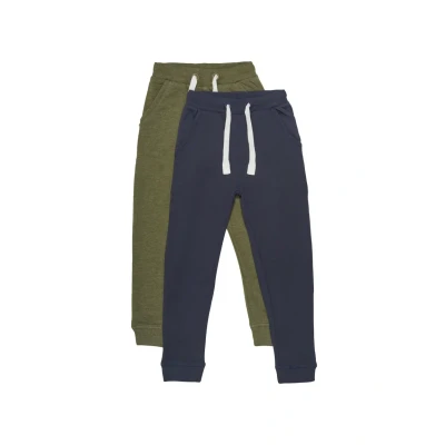 Image of Minymo PACK 2 Tracksuit bottoms for kids, Size: 4y, Dark olive