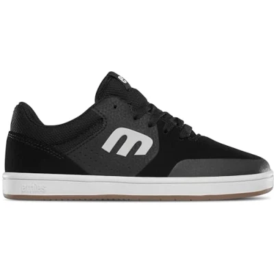 Image of Etnies KIDS Marana Trainers for kids, Size: 9K, Black Leather/synthetics