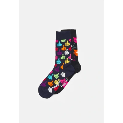 Image of Happy Socks Classic CAT Unisex 2 PACK Socks, Size: 4 7, Multi coloured