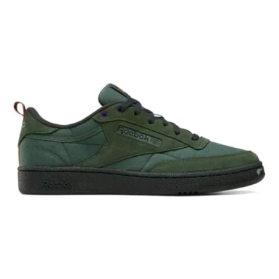 Image of Reebok Classic CLUB C 85 Unisex Trainers, Size: 5, Escapegreen grey pumporange Leather