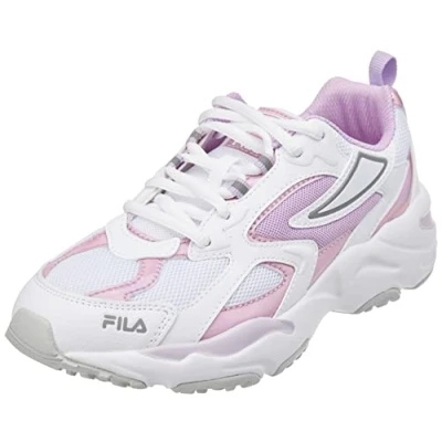 Image of Fila RAY Tracer Unisex Trainers for kids, Size: 3.5, White/fair orchid Imitation leather/ textile
