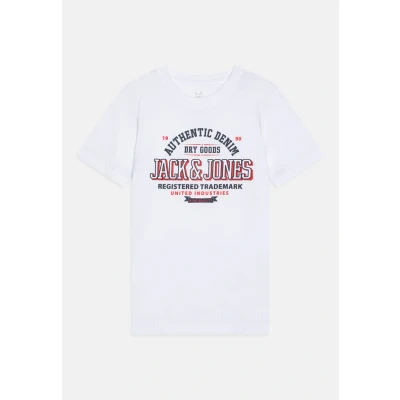 Image of JACK &amp; JONES Boys&#039; T Shirt, White Dark Blue Red, 128