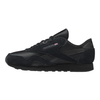 Image of Reebok Classic CL Trainers, Size: 8, Core black/pure grey Leather and textile