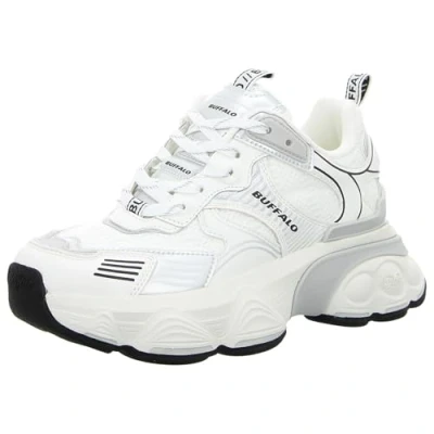 Image of Buffalo Truck Trainers, Women&#039;s, Size: 5, White/silver shoes