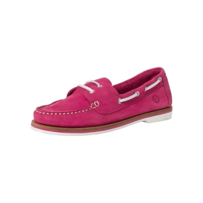 Image of Tamaris Boat shoes, Women&#039;s, Size: 5, Fuxia Leather