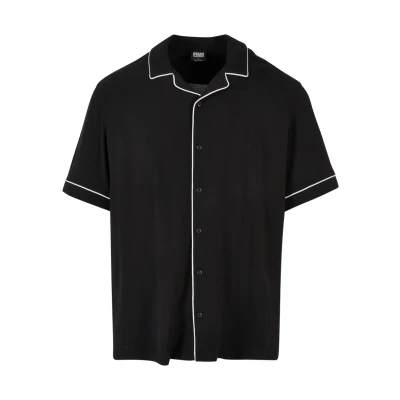 Image of Urban Classics Bowling Shirt, Men&#039;s, Size: Large, Black