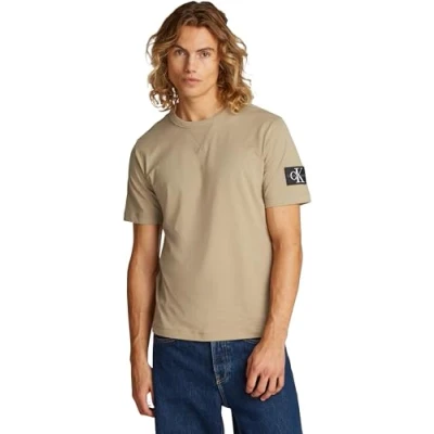 Image of Calvin Klein Jeans Badge Regular TEE Basic Tshirt, Men&#039;s, Size: XXL, Tree house