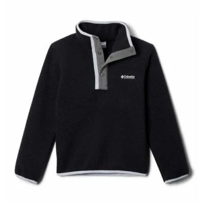 Image of Columbia Helvetia II HALF SNAP Unisex Fleece jumper for kids, Size: XS, Black/city grey