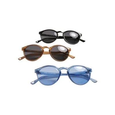 Image of Urban Classics Sunglasses Cypres 3 PACK Sunglasses, Men&#039;s, Size: One Size, Black/brown/blue