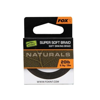 Image of Fox Edges Naturals Soft Braid Hooklength 20lb (20m) Carp hooklink material