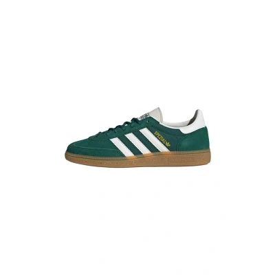 Image of adidas Originals Handball Spezial Trainers, Size: 10, Collegiate green cloud white chalk Leather and textile
