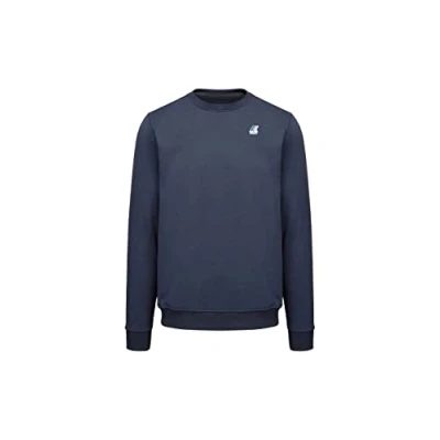 Image of K Way Le Vrai Auguste Poly Cotton Crew Neck Sweatshirt Colour Blue Depth, Code K8122PW K89 Depth
