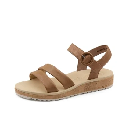 Image of Paul Green Walking sandals, Women&#039;s, Size: 6, Washed kid cuoio Leather