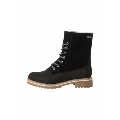 Image of Tamaris Damen Warmfutter Stiefel Leder Blockabsatz Duo Tex; BLACK, EU 37