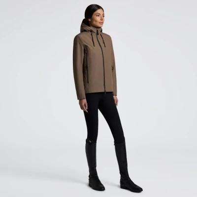 Image of Cavalleria Toscana Ladies CT 3 Way Hooded Performance Coat Walnut UK8 Coats Horse &amp; Equestrian