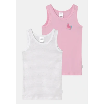 Image of Schiesser Organic Cotton 2 PACK Undershirt for kids, Size: 1.5y, Light pink