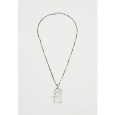Image of Emporio Armani Eagle LOGO Necklace silvercoloured, Men&#039;s, Size: One Size, Silver coloured