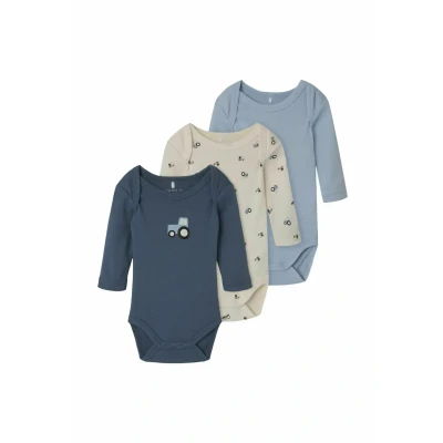 Image of NAME IT Men&#039;s Nbmbody 3P LS Jet Stream Tractor Noos (Pack of 3), Stream, numeric_74