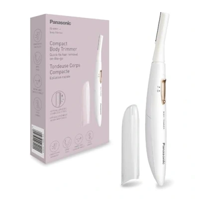 Image of Panasonic ES WR51 Compact Body Epilator, Women&#039;s Dry Shaver, Battery Powered (1 AAA Needed), Protective Cap, Cleaning Brush, White